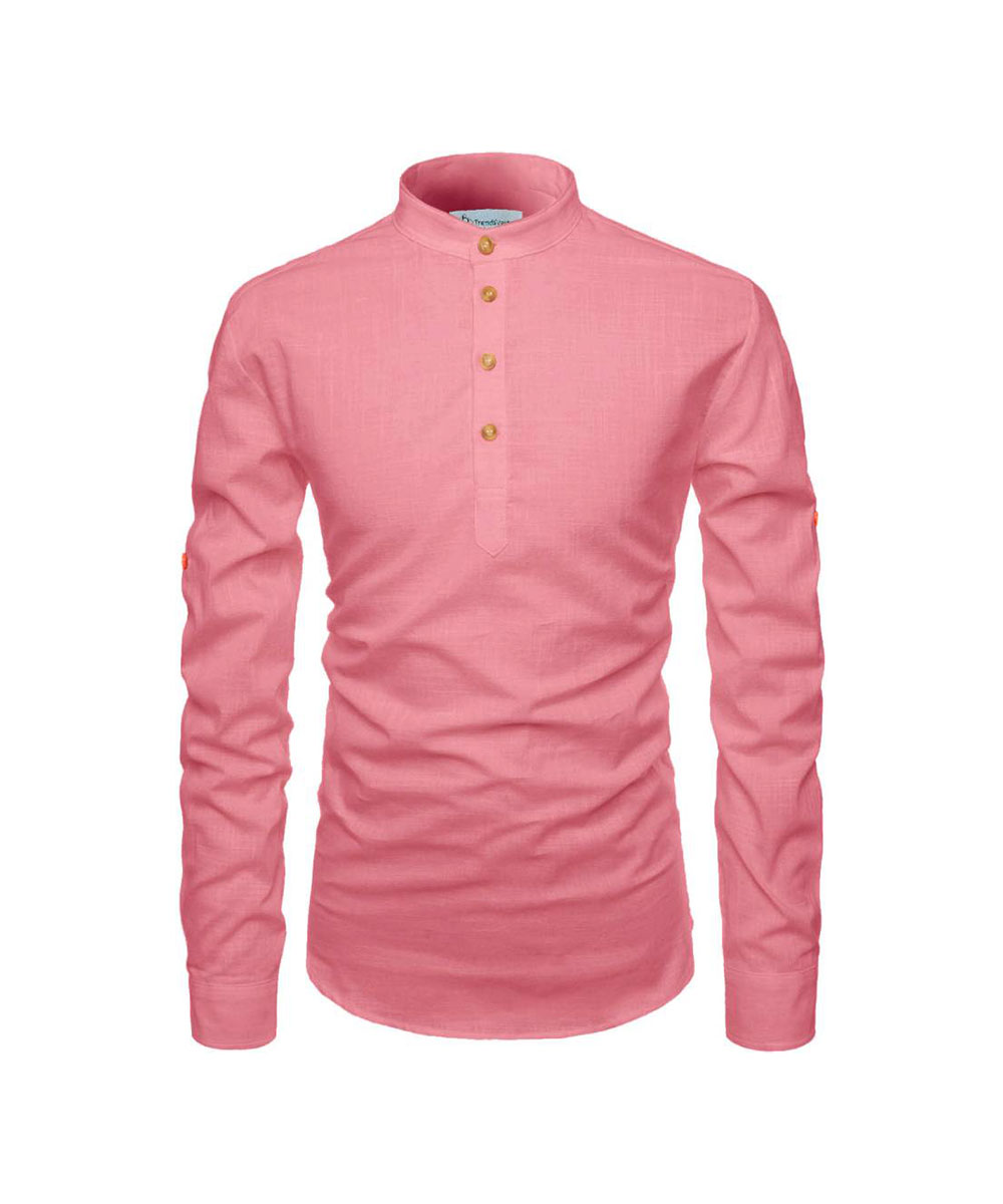 Kurta Masculina Pura Pura Lisa para Homens - Image 6