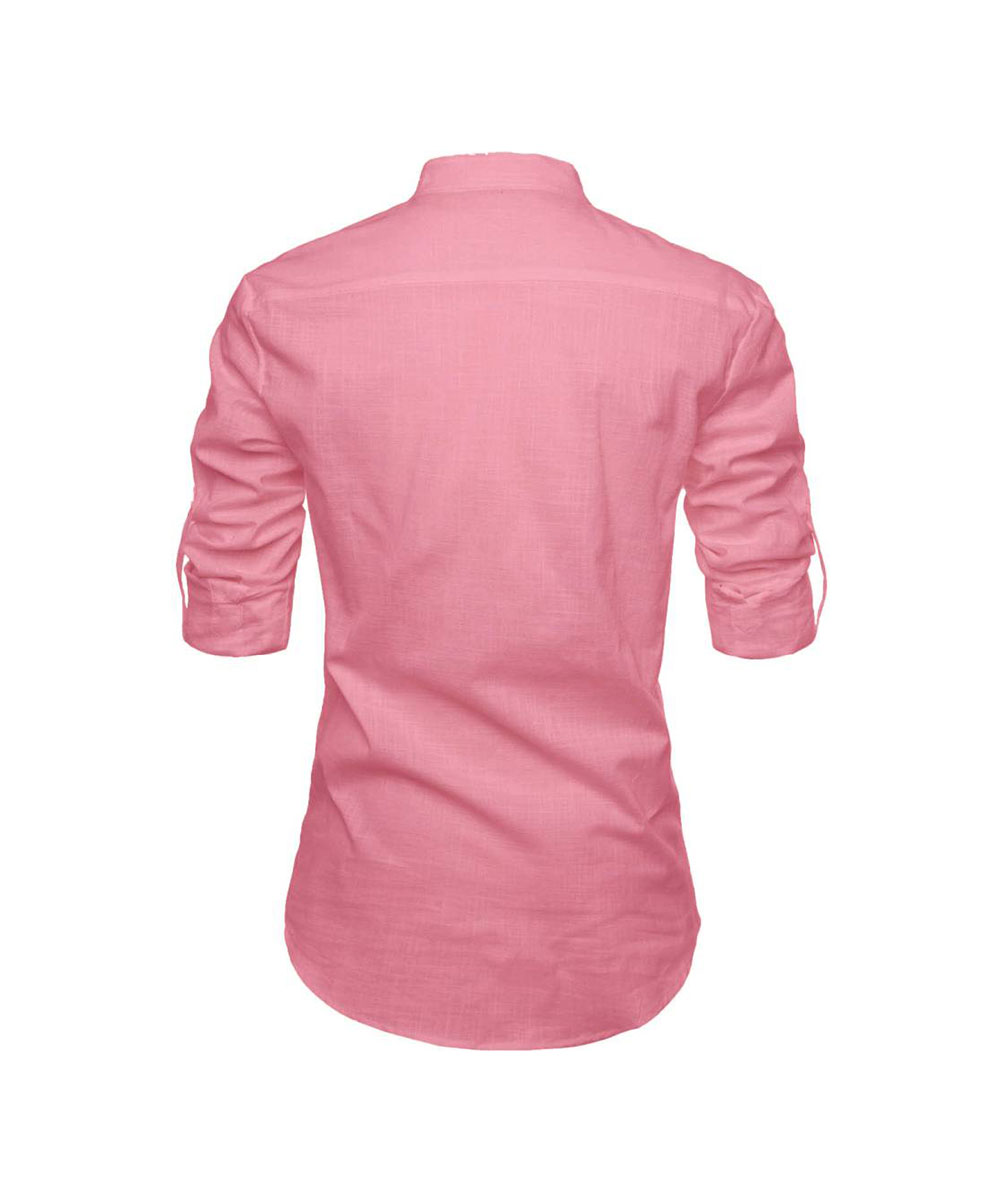 Kurta Masculina Pura Pura Lisa para Homens - Image 7