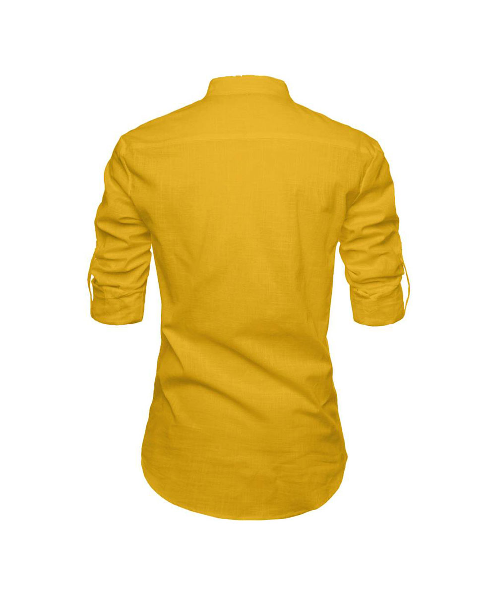 Kurta Masculina Pura Pura Lisa para Homens - Image 13