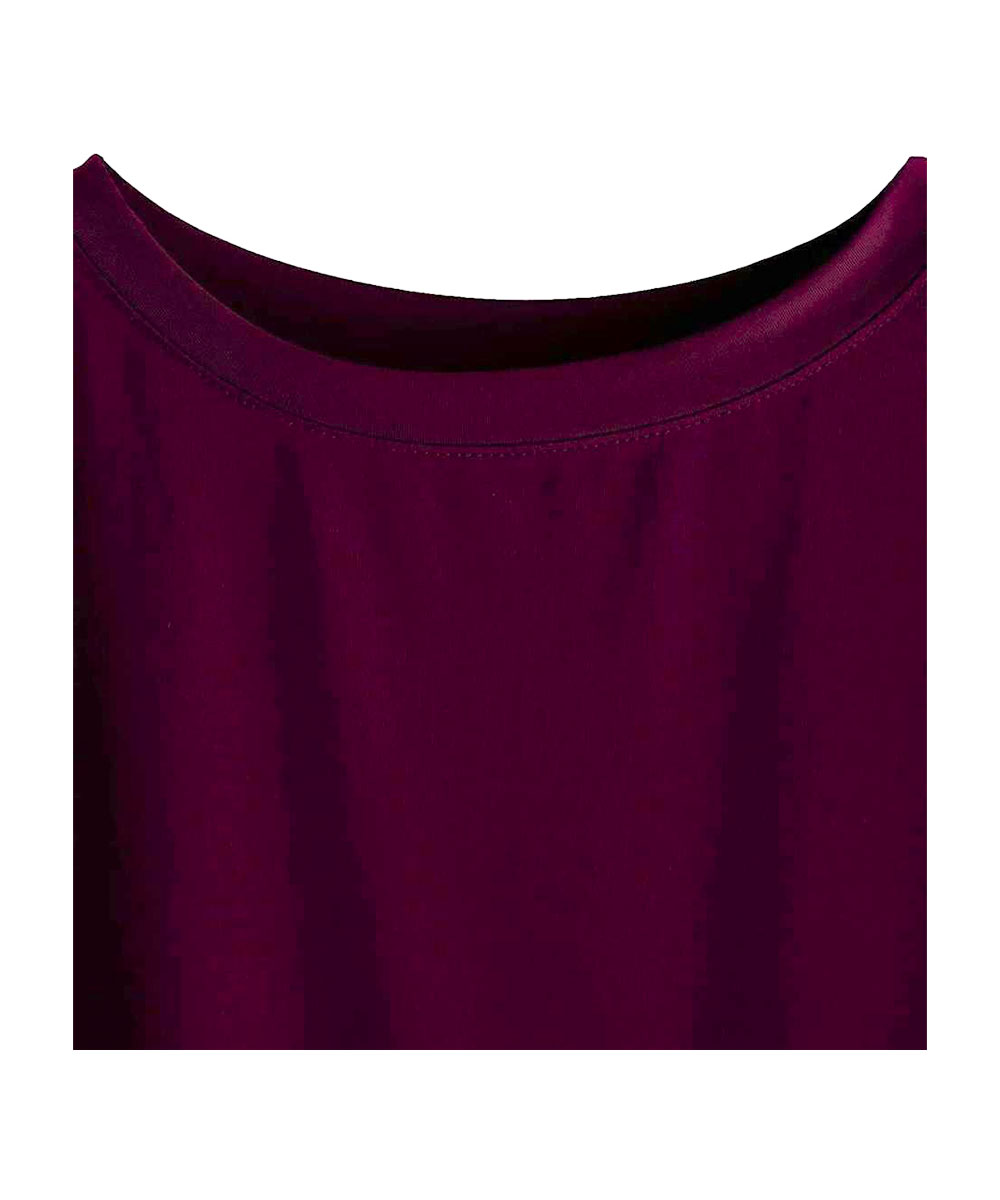 Camiseta de Algodão Feminina De Gola Redonda Sólida - Image 16